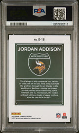 Jordan Addison 2023 Panini Donruss Downtown! #D18 PSA 9