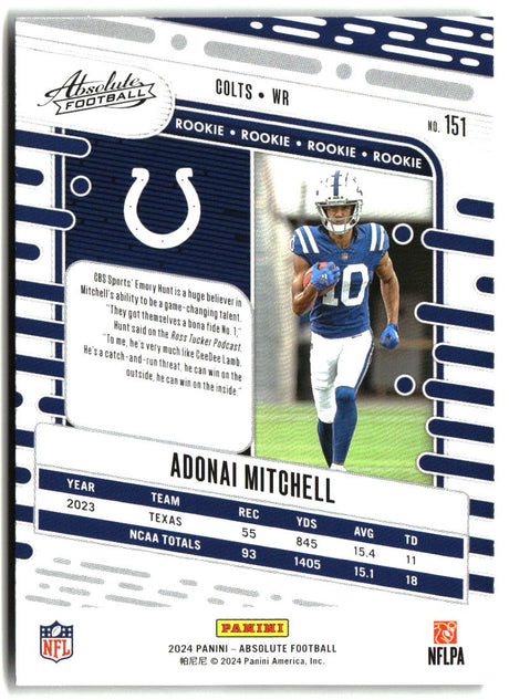 Adonai Mitchell 2024 Panini Absolute #151