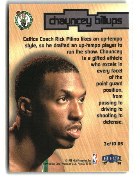 Chauncey Billups 1997-98 Fleer Rookie Sensations #3RS