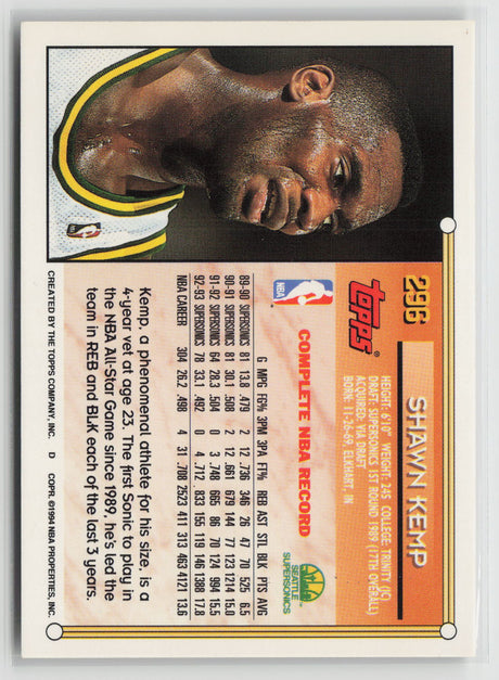 Shawn Kemp 1993-94 Topps Gold #296