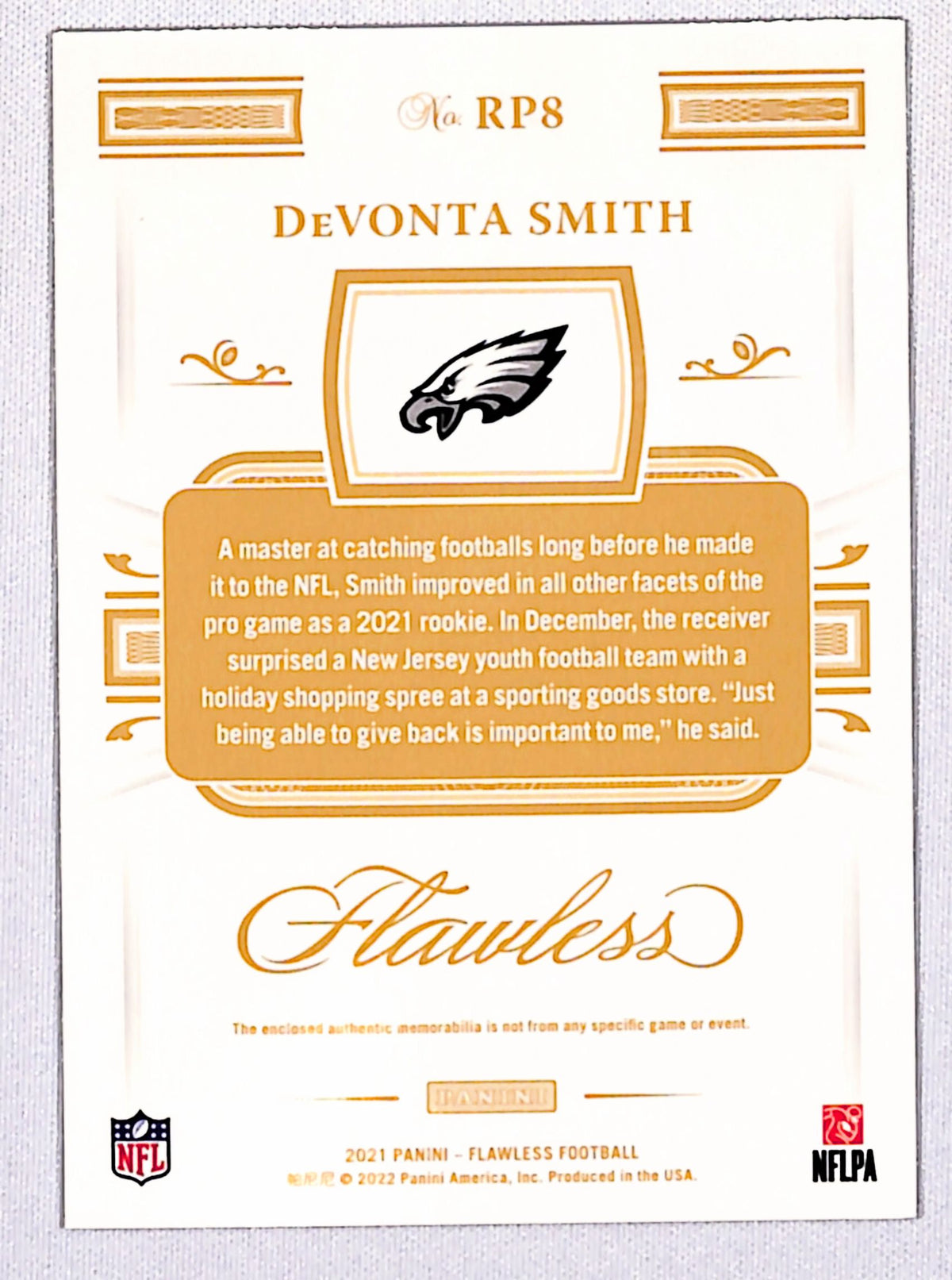 DeVonta Smith 2021 Panini Flawless Rookie Patches #RP8 #/25