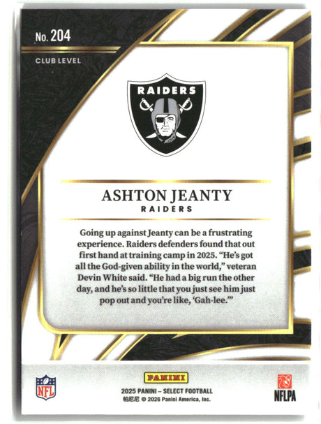 Ashton Jeanty 2025 Panini Select #204