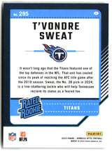 T'Vondre Sweat 2024 Donruss Optic #295