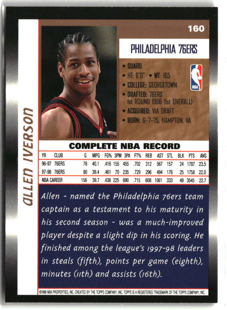 Allen Iverson 1998-99 Topps #160
