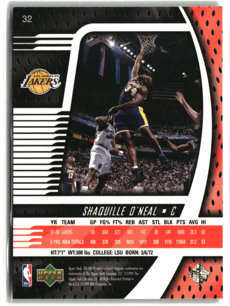 Shaquille O'Neal 1998-99 Upper Deck Ionix #32