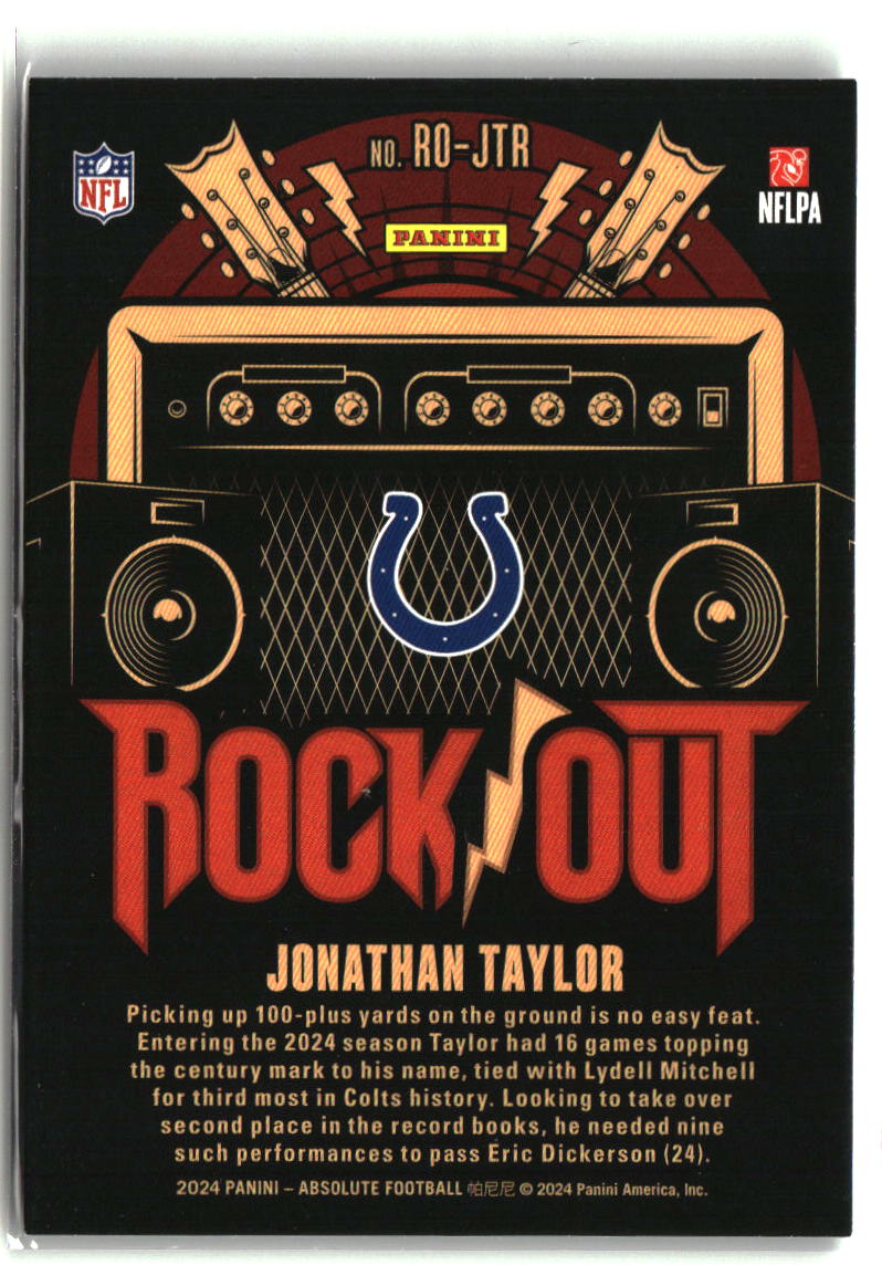 Jonathan Taylor 2024 Panini Absolute Rock Out #RO-JTR