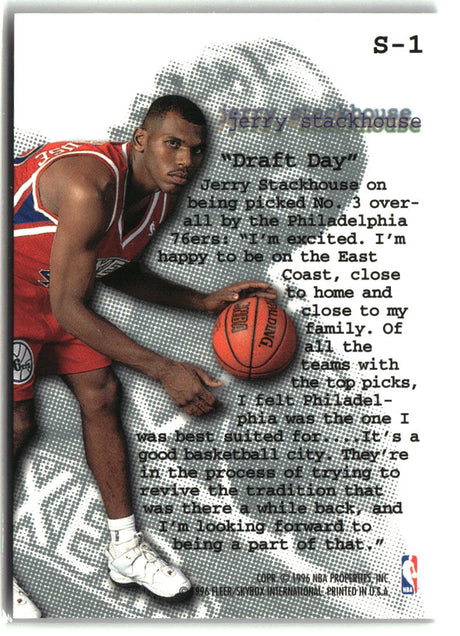 Jerry Stackhouse 1995-96 Fleer Stackhouse's Scrapbook #S-1