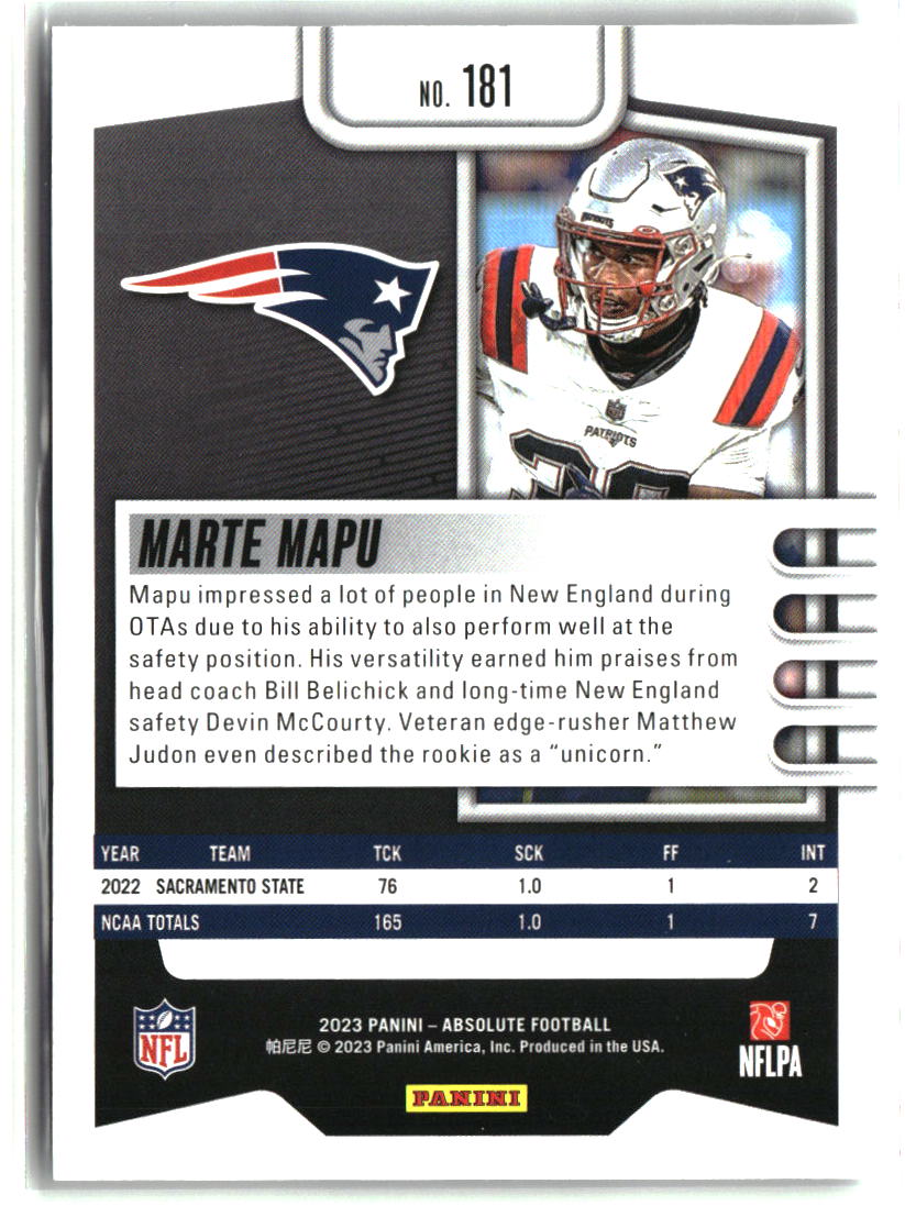 Marte Mapu 2023 Panini Absolute Retail #181