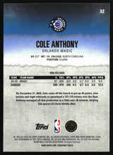 Cole Anthony 2025-26 Topps Signature Class #32