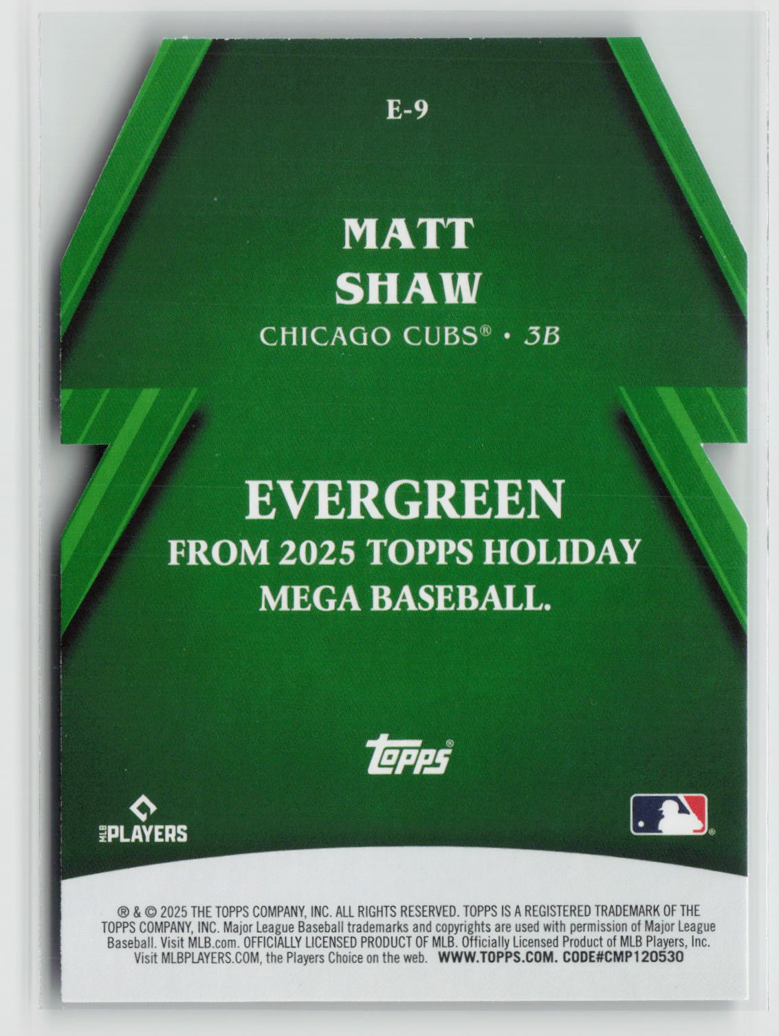 Matt Shaw 2025 Topps Holiday Evergreen #E-9