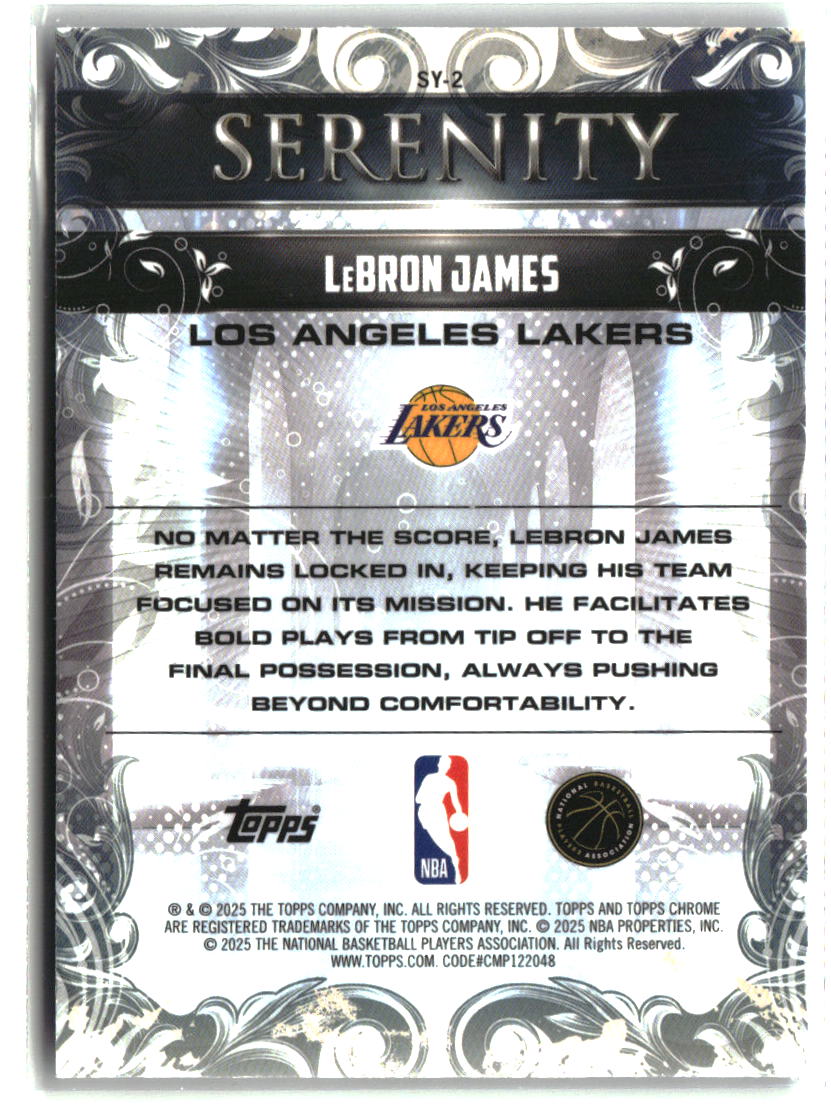 LeBron James 2025-26 Topps Chrome Serenity #SY-2