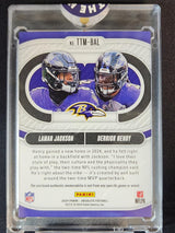 Lamar Jackson/Derrick Henry 2024 Absolute Team Tandem Materials Gold TTM-BAL /99