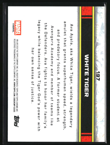 White Tiger 2026 Topps Chrome Marvel Comics #197
