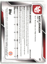 Nate Johnson 2025 Bowman University Chrome Xfractor #57