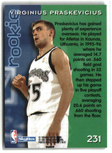 Virginius Praskevicius 1996-97 SkyBox Premium #231
