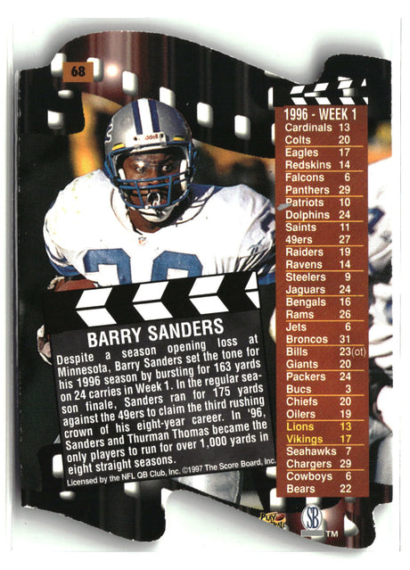 Barry Sanders 1997 Pro Line DC III #68