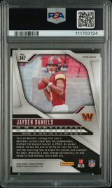Jayden Daniels 2024 Panini Prizm Black & White Checker #347 PSA 9