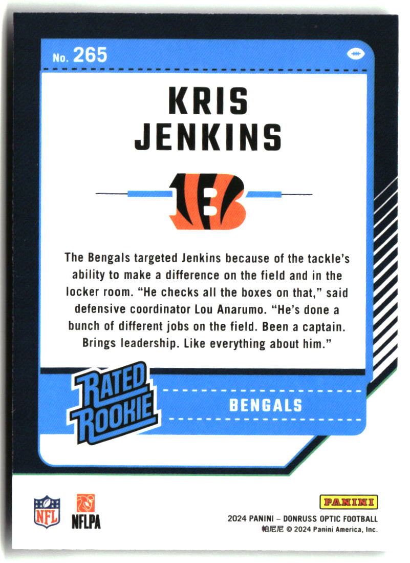 Kris Jenkins 2024 Donruss Optic #265