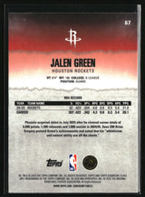 Jalen Green 2025-26 Topps Signature Class Teal /225 #67