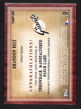 Brandon Belt 2011 Topps Update Throwback Logo Manufactured Patch #TLMP-BB