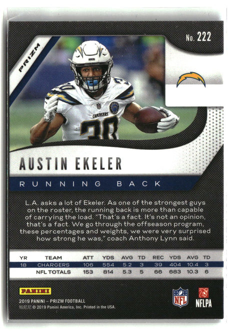 Austin Ekeler 2019 Panini Prizm Red White and Blue #222