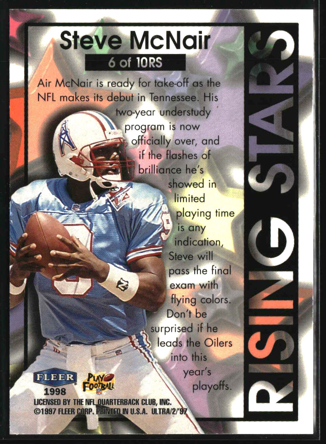 Steve McNair 1997 Ultra Rising Stars #6 RS