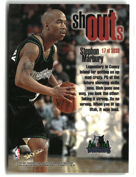 Stephon Marbury 1998-99 Hoops Shout Outs #17 SO