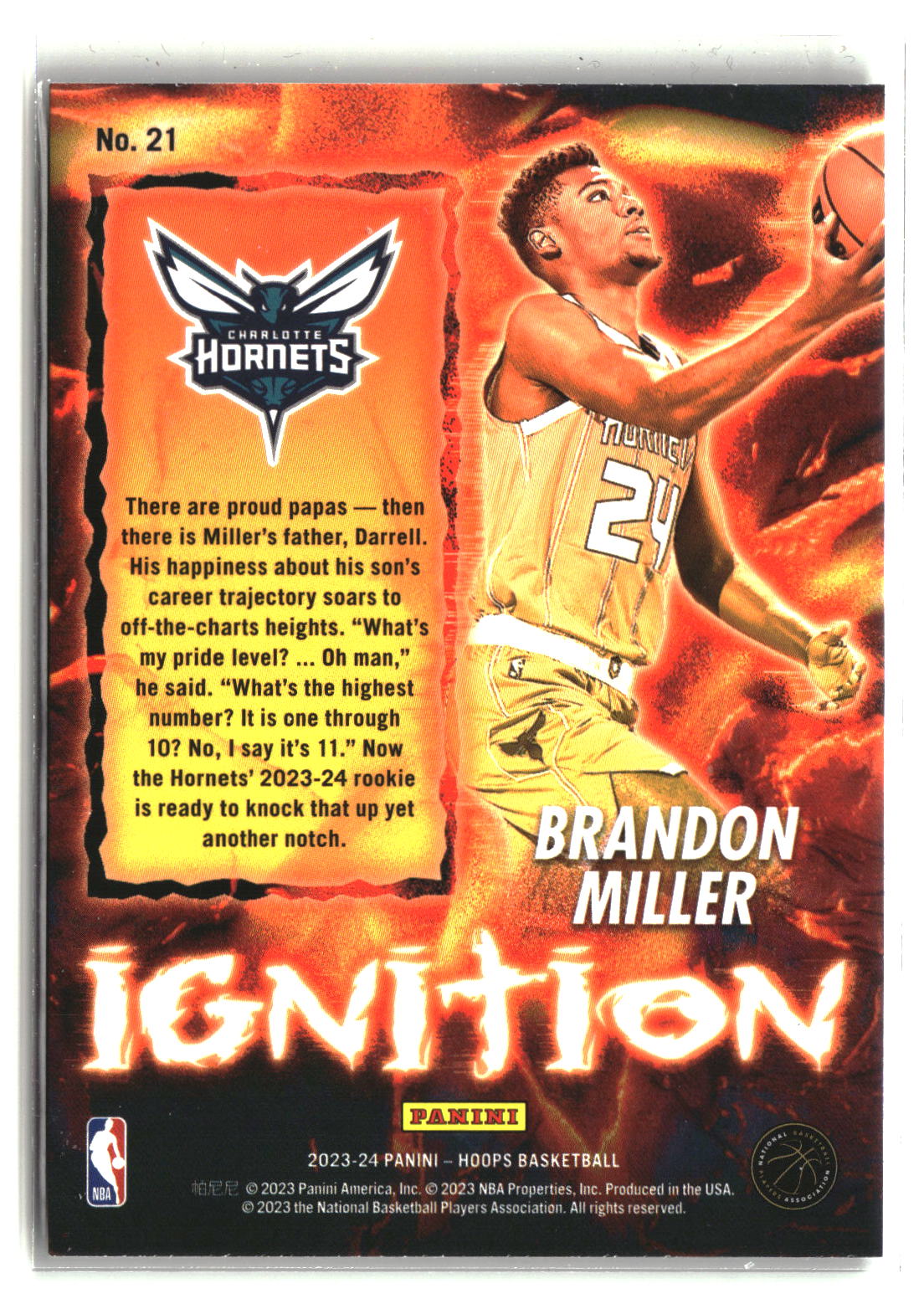 Brandon Miller 2023-24 Hoops Ignition #21
