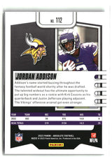 Jordan Addison 2023 Panini Absolute Retail #112