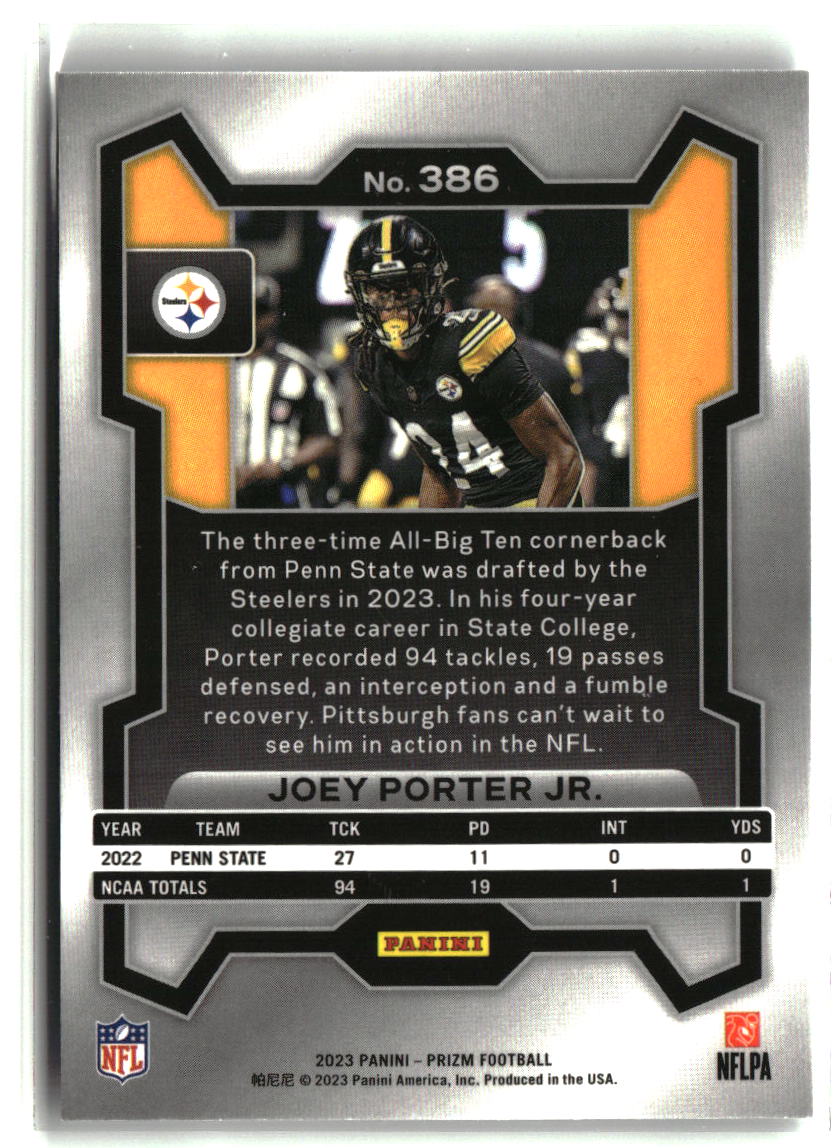 Joey Porter Jr. 2023 Panini Prizm #386