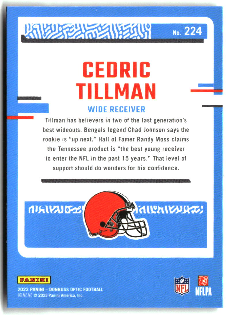 Cedric Tillman 2023 Donruss Optic #224