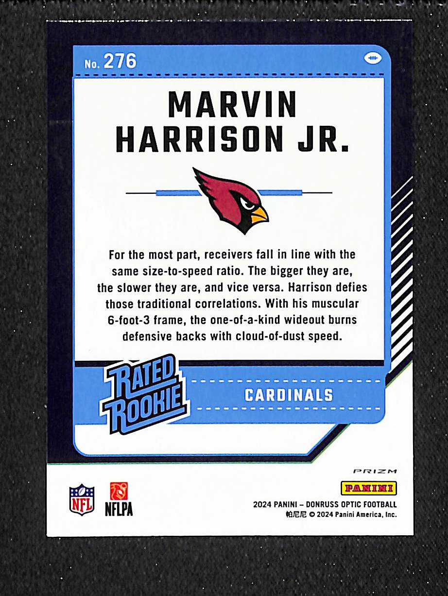 Marvin Harrison Jr. 2024 Donruss Optic Holo #276