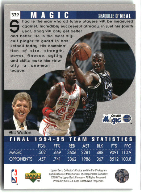 Shaquille O'Neal 1995-96 Collector's Choice Player's Club #339