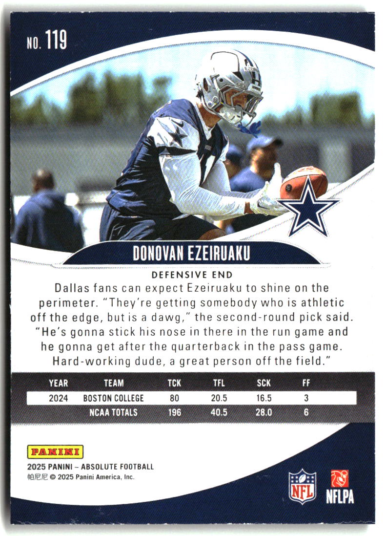 Donovan Ezeiruaku 2025 Panini Absolute Blue #119