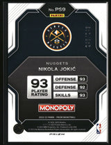 Nikola Jokic 2022-23 Panini Prizm Monopoly Prizm All-Stars Brown #PS9 #/249