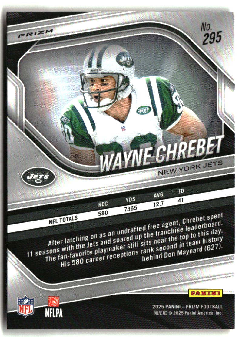 Wayne Chrebet 2025 Panini Prizm Orange Ice #295