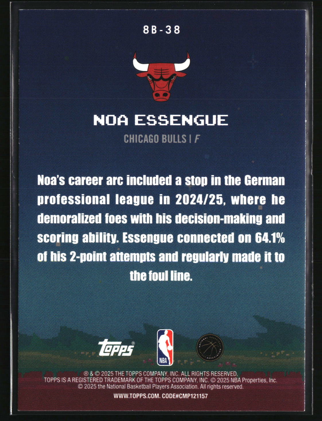 Noa Essengue 2025-26 Topps 8-Bit Ballers #8B-38