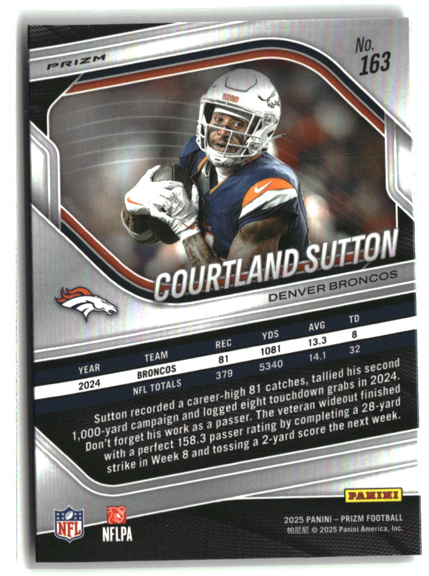 Courtland Sutton 2025 Panini Prizm Lazer #163
