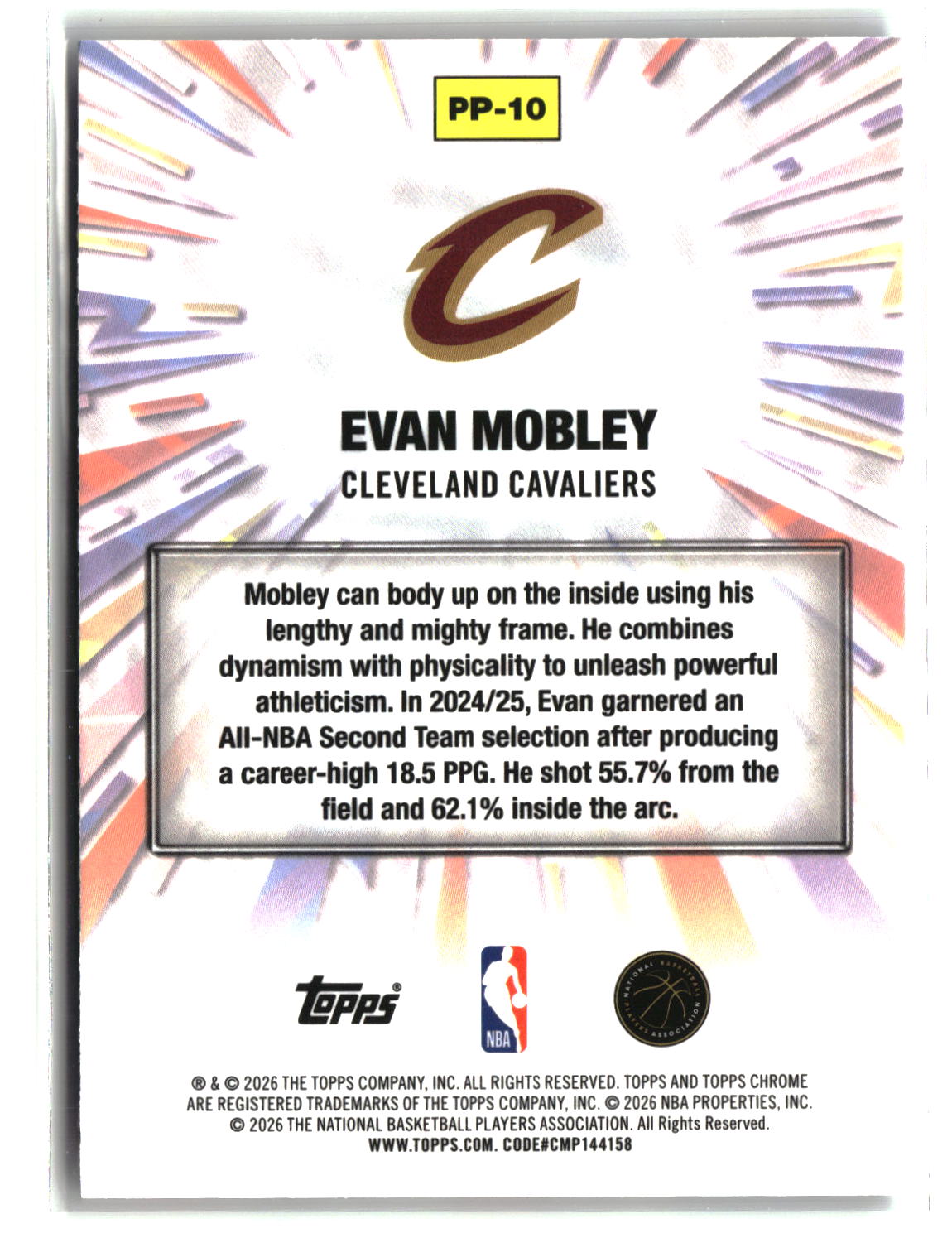 Evan Mobley 2025-26 Topps Chrome Update Power Players #PP-10