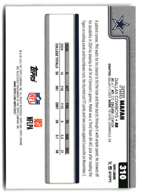 Phil Mafah 2025 Topps Chrome #310