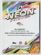 RJ Harvey 2025 Topps Resurgence Neon Initiates Gold Power Surge Refractor #NI-RH