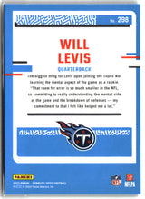 Will Levis 2023 Donruss Optic #298