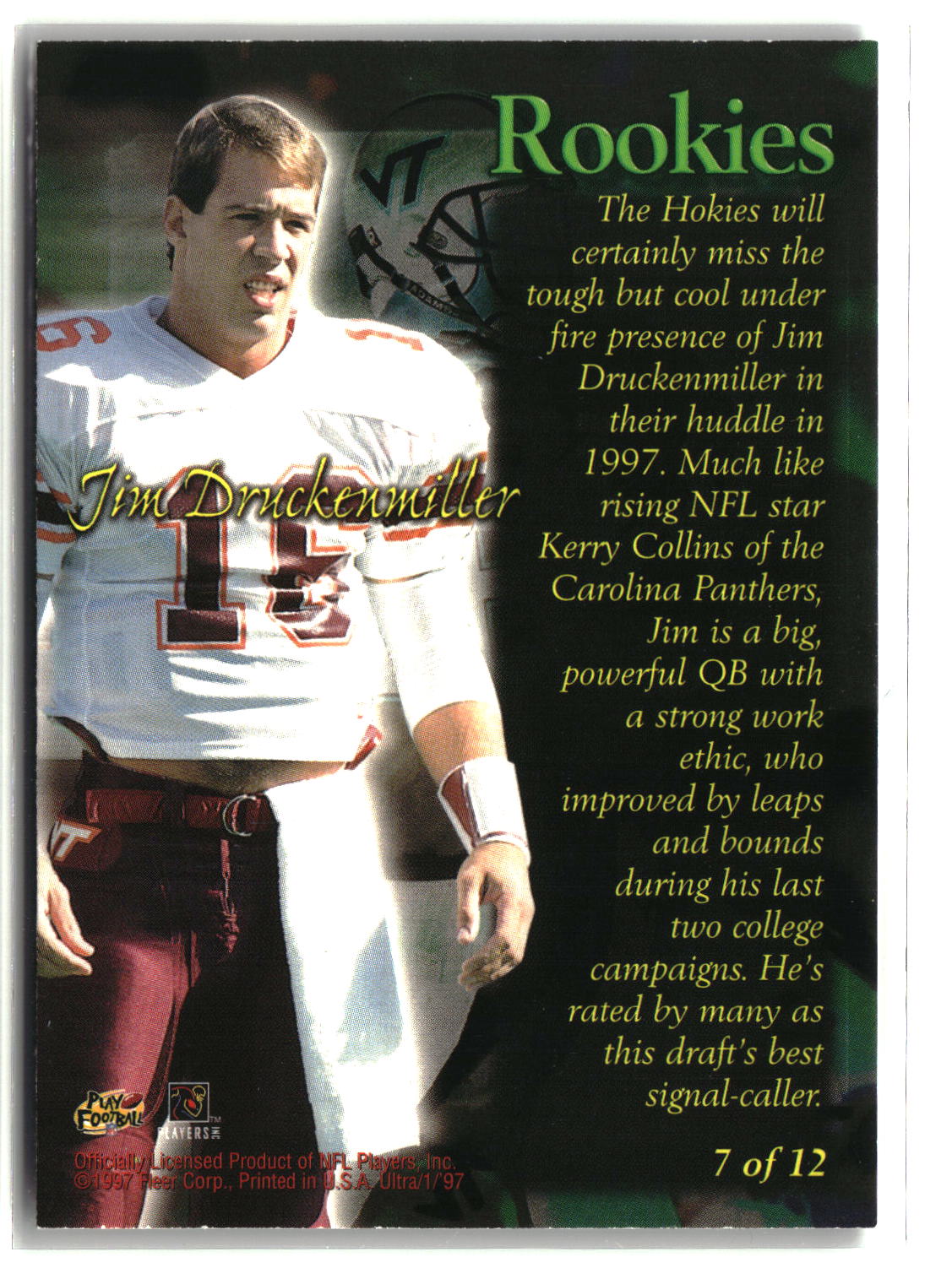 Jim Druckenmiller 1997 Ultra Rookies #7