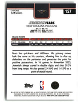 Jeremiah Fears 2025-26 Topps Chrome Update #157