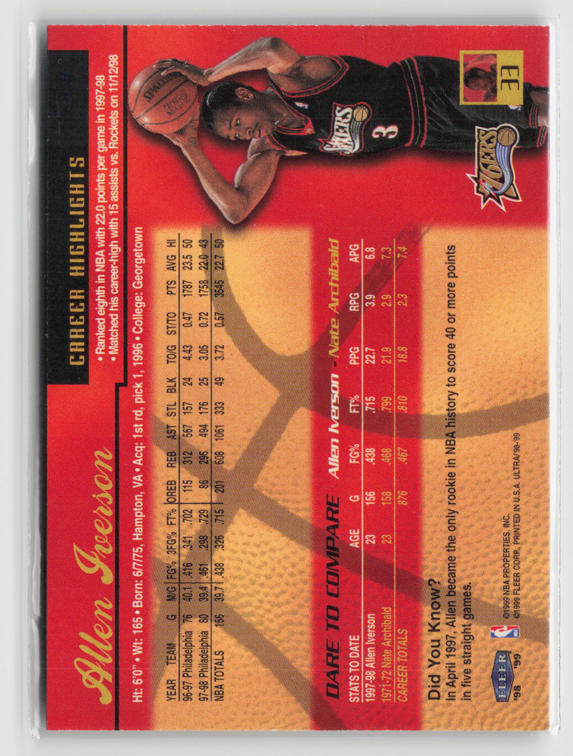 Allen Iverson 1998-99 Ultra #33