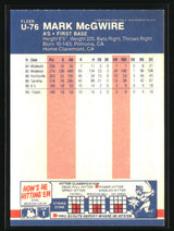 Mark McGwire 1987 Fleer Update #U-76