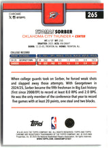 Thomas Sorber 2025-26 Topps Chrome #265