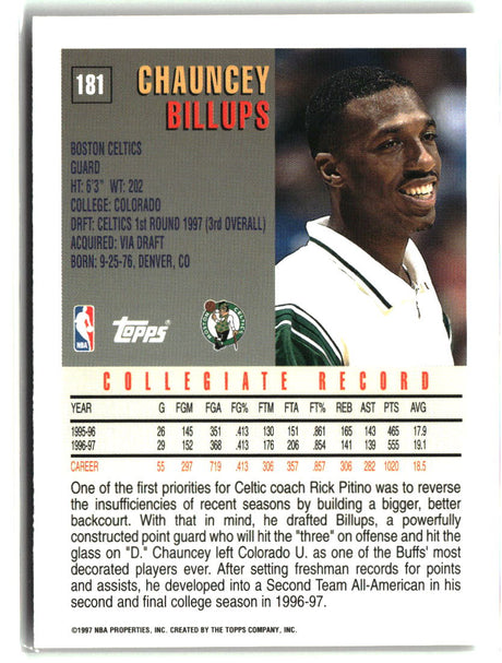 Chauncey Billups 1997-98 Topps #181