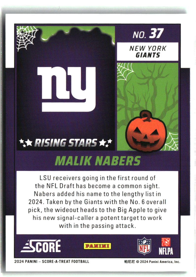 Malik Nabers 2024 Score-A-Treat Rising Stars Green Bats #37
