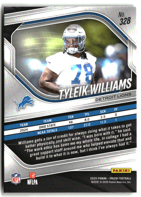 Tyleik Williams 2025 Panini Prizm #328